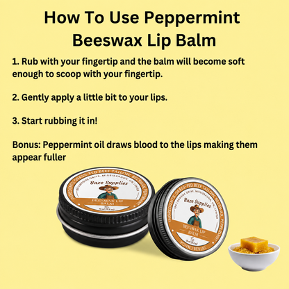 Peppermint Beeswax Lip Balm - 15 ml