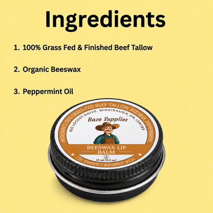Peppermint Beeswax Lip Balm - 15 ml